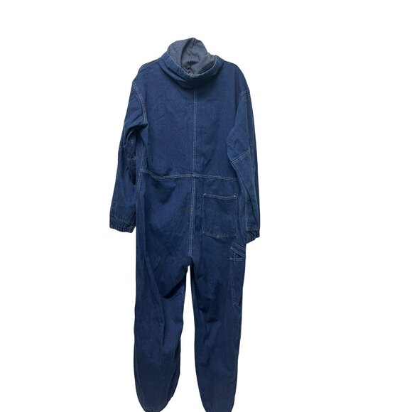 SIZE 44 Vintage SETLOW & Sons Coveralls Boilersuit Denim Indigo Jumpsuit - Picture 6 of 8